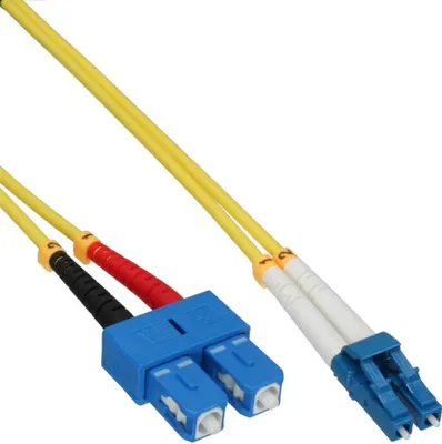 Image de InLine® LWL Duplex Kabel, LC/SC, 9/125µm, OS2, 2m