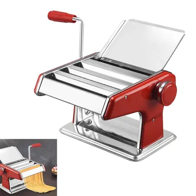 Produktbild von Nudelmaschinen Pasta Maker mit 8 Einstellbaren Staerkeeinstellungen, Nudelmaschine Manuell fuer Spaghetti, Fettuccini, Lasagne