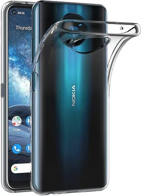 Immagine prodotto di Nokia 8.3 Custodia, sottile custodia protettiva trasparente in TPU morbido per Nokia 8.3