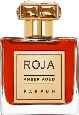 A close-up studio shot of a perfume bottle.