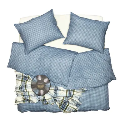 Obrázek produktu pro SCANquilt povlečení KLASIK kostička modrá 100% bavlna 140 x 200/70 x 90 cm