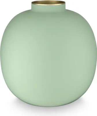 Produktbild von Pip Studio Vase Metal Matt Bright Green 23cm