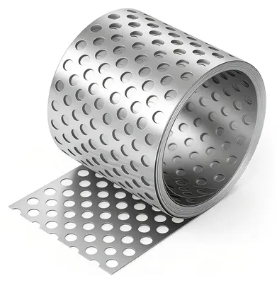 Alu-Dachgitter 7 m x 80 mm, perforiert, Insektenschutz, zuschneidbar