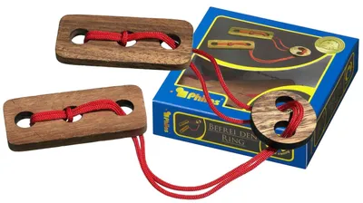 Produktbild von Seilpuzzle Holz – Einzelspieler Knobelspiel ab 6 Jahre