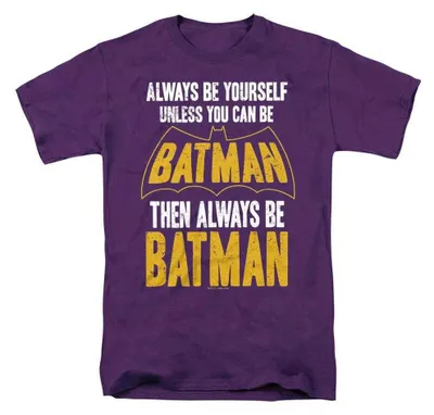 Obrázok produktu pre Tričko "Be Batman" pre pánov/dámy, uni, TV37680 (veľkosť L) (fialové)