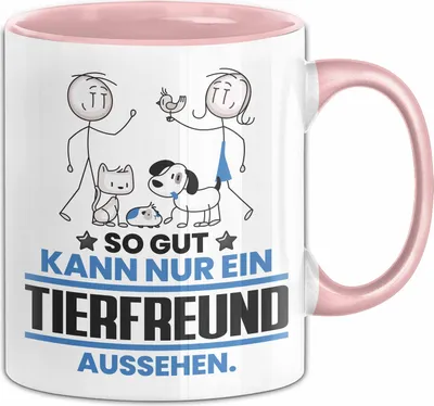 Produktbild von Tierfreund Geschenk Tasse So Gut Kann Nur Ein Tierfreund Aussehen Geschenkidee Kaffee-Becher (Rosa)