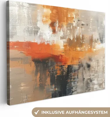 Produktbild von MuchoWow® - Leinwandbilder - Farbe - Muster - Modern - Kunst, Wandbild, Wanddeko Bilder Wohnzimmer, 80x60 cm