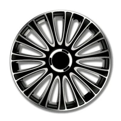 Produktbild von Radzierblende 15 Zoll LeMans pro schwarz/silber, 2-fach lackiert, ABS | PETEX