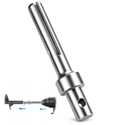 Produktbild von SDS Max Adapter für Erdbohrer, 145 mm Länge, 20 mm Aufnahme, 30 mm Verbreiterter Schutzring, 41Cr4-Metall, Geeignet für Erdbohrer Durchmesser >10 cm