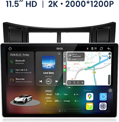 Obrázek produktu pro 8+256G für toyota yaris xc 90 Andriod 13 Autoradio GPS NAVI carplay Andriod Auto 4G wifi DSP BT SWC 11.5'' 2DIN 8kern