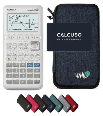 Produktbild von Casio fx-9860GIII inkl. WYNGS Schutztasche Blau - Grafikrechner - Basic Set