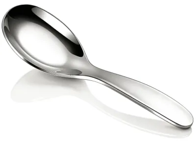 Edelstahl Esslöffel, Dessertlöffel, silberfarben, 1 Stück