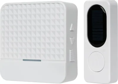Produktbild von Wasserdichtes, solarbetriebenes, kabelloses Türklingel-Alarmsystem, 300 Meter Reichweite, 52 Klingeltöne mit LED-Licht – RAPANDA