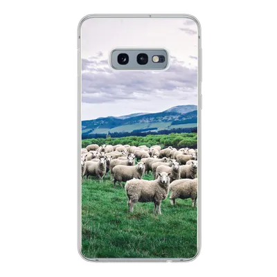 Produktbild von MuchoWow® Handyhülle Schutzhülle Hülle für Samsung Galaxy S10e Schafe - Natur - Gras Silikon Softcase Handy Hülle - Handy