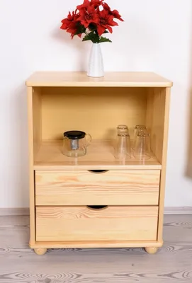 Produktbild von Regal - 60 cm breit, Kiefer Holz-Massiv, Farbe: Natur