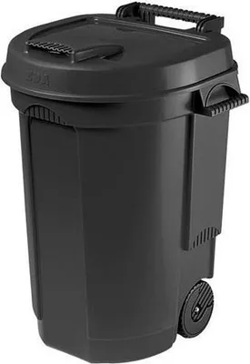 Image de EDA 010633 NO SX2 EDA Poubelle, 110 litres, plastique, noir