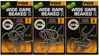 Produktbild von Fox Edges Wide Gape Beaked X - 10 Karpfenhaken, Größe:4