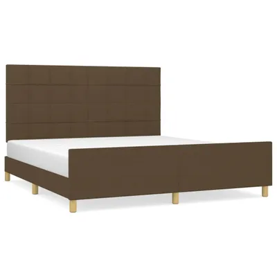 Obrázek produktu pro vidaXL Rám postele bez matrace tmavě hnědý 180x200 cm látka