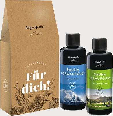 Produktbild von Saunaaufguss Konzentrat Saunaduft Für Dich 2er Set mit Lemongrass, Orange & Bergamotte, Eukalyptus, Salbei, Minze & Cajeput