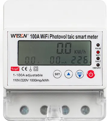 Obrázok produktu pre Tuya WiFi Inteligentný fotovoltaický merač Časovač Multifunkčný solárny obojsmerný merač hodín Domáce elektronické spotrebiče Diaľkový ovládač