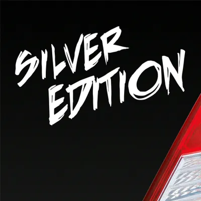 Produktbild von Auto Aufkleber Silver Edition Auto Car Tuning 15x7 cm Weiss Matt Sticker Heckscheibenaufkleber