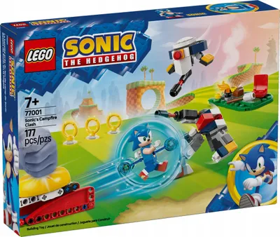 Productafbeelding van LEGO Sonic the Hedgehog: Sonics Showdown bij het kampvuur, speelgoed voor kinderen en videogamefans, bouwset voor jongens en meisjes vanaf 7 jaar, avontuurset, verzamelobject 77001