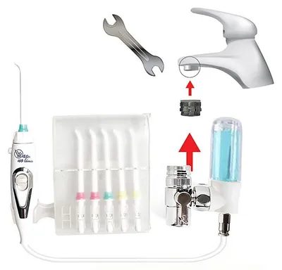 Image de Irrigateur Dentaire Standard avec Réservoir Rinçage | Sans Batterie ni Électricité | Pression Robinet | Jet Illimité