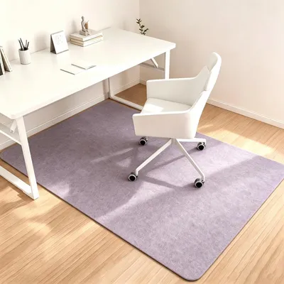 Productafbeelding van Bureaustoelmat vloerbeschermer - 90 x 140 cm - Lichtgrijs - Voor harde vloeren