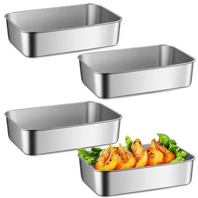 4er-Set Brotbackformen, Antihaft, Edelstahl, 23x8x15,5 cm