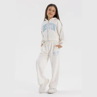 Produktbild von Minoti Jogginghose Kapuze Creme Gr. 140 für Mädchen