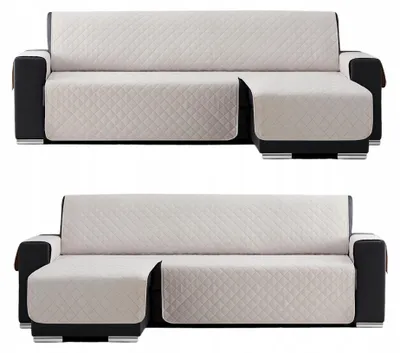 Produktbild von Belmarti Sofaüberwurf Ecksofaschutz 240 cm Cremig Gesteppt
