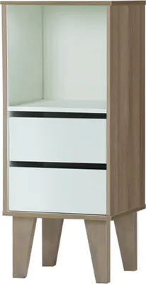 Produktbild von Lieko Bücherregal 2 Schubladen Sigurd Weiß - Holz