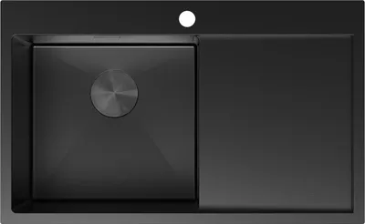Immagine prodotto di Mexen Exar lavello in acciaio inox a 1 vasca con gocciolatoio, sinistro 780 x 480 mm, nero - 6433781010L-70
