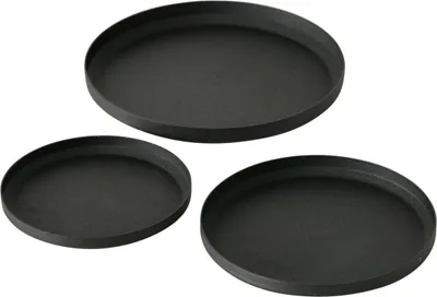 Produktbild von Untersetzer für Kerzen MIO, 3er-Set, schwarz matt