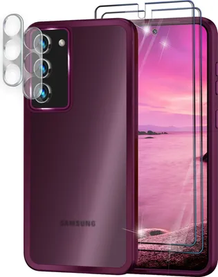 A product shot of a phone case and screen protectors.