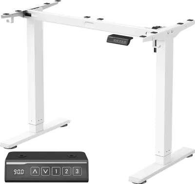 Produktbild von VASAGLE Höhenverstellbarer Schreibtisch elektrisch, Tischgestell, Schreibtischständer, mit 2 Haken, 3 Höhen