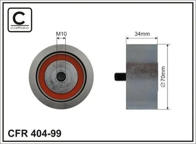 Produktbild von CAFFARO 404-99 Umlenkrolle Zahnriemen Ø70mm für AUDI A4 Avant (8ED, B7) A4 Avant (8E5, B6) A4 Limousine (8D2, B5) A4 Avant (8D5, B5) für VW