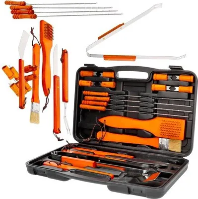 Immagine prodotto di Set da barbecue da 18 pezzi di alta qualità, in acciaio inossidabile, accessori per barbecue