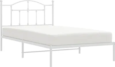 Obrázek produktu pro vidaXL Postel s čelem kovová bílá 100x200 cm