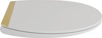 Produktbild von SEPIO Toilettendeckel mit Absenkautomatik, Duroplast Gold Star, Oval Weiß , Antibakterieller WC-Sitz