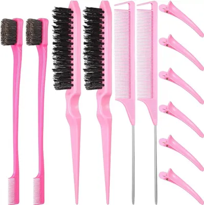 Produktbild von Haarkamm, Toupierbürste, Doppelkantenkamm, Haarnadel, für Zuhause, Friseure – 12 Stück