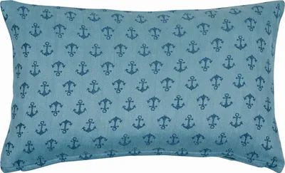 Produktbild von pad Kissenhülle Ancre 30 x 50 cm blau Baumwolle Anker Jacquard gewebt