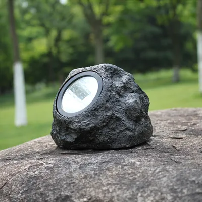 Image de Lampe de jardin,Lampe LED,Lampe à énergie solaire,Lampe de décoration de pelouse,Lampe en pierre de jardin