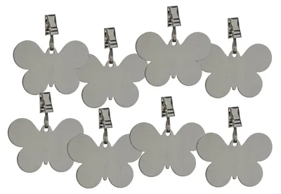 Produktbild von Tischdeckenbeschwerer SCHMETTERLING - Tischtuchklammer - Edelstahl - 8er Set