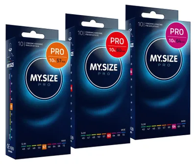 Immagine prodotto di MY.SIZE Preservativo PRO misura 4,5,6-57,60,64 mm, 3x10 Pezzi - Ottima vestibilità per una taglia adatta a tutti