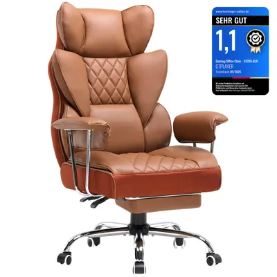 Produktbild von GTPLAYER Gaming Stuhl, Gamer Stuhl, Ergonomischer Bürostuhl mit Fußstütze verstellbare Lenden und Kopfkissen, Gaming Chair Gepolstert, Gaming Sessel
