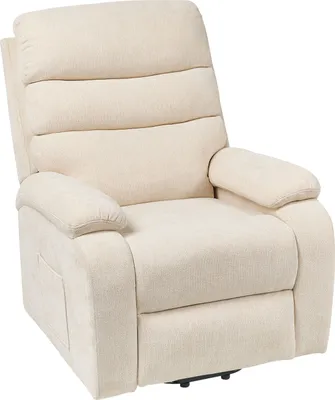 Produktbild von BELIANI Sessel Hellbeige Stoff Elektrisch Verstellbar mit Armlehnen Fußablage Relaxfunktion Modern Bequem Relaxsessel Fernsehsessel Wohnzimmer