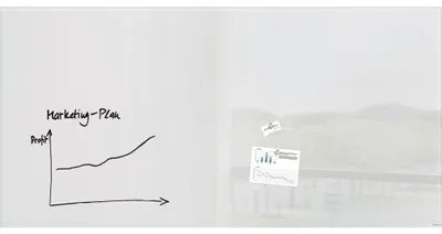 Produktbild von SIGEL GL225 Glas-Whiteboard / große Glasmagnettafel Artverum, 200 x 100 cm, super-weiß
