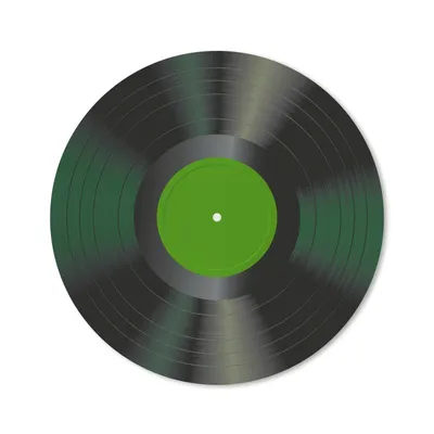 Produktbild von MuchoWow® Mauspad Mousepad Retro - Grün - LP - Vinyl 30x30 cm - Mousepads - Maus Mat - Pad - Mausunterlage - Tischunterlage - Schreibtischmatten
