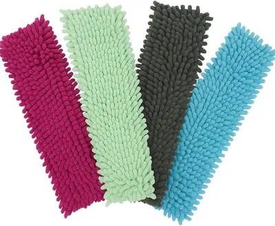 Imagen del producto de Fundas de repuesto para mopas de microfibra, tipo chenilla, de 40 x 12,5 cm, paquete de 4 unidades, para limpieza del hogar